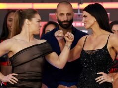 Ronda Rousey mengalahkan Gina Carano dalam waktu kurang dari 20 detik