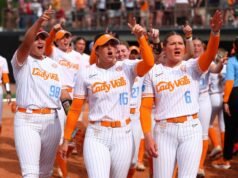 Big Inning membantu Power #8 (7) Lady Vols melaju ke final regional
