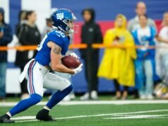 Ketakutan Raksasa WR Gunner Olszewski merobek Achilles