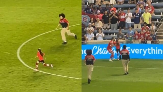 Penyerbu lapangan muda mengikat keamanan MLS dalam momen viral yang
