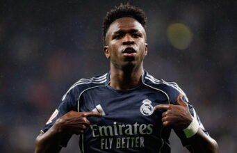 Vinicius Junior kembali mencetak gol saat Real Madrid memimpin di Sevilla