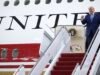Pesawat Air Force One baru dari Qatar tiba lebih awal: NPR