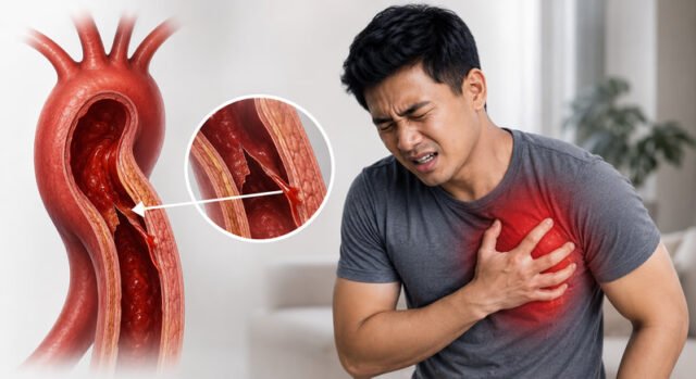 Nyeri dada yang parah dan menjalar ke punggung bisa jadi